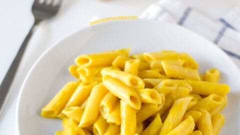 Macarrones con Queso Vegano - Danza de Fogones