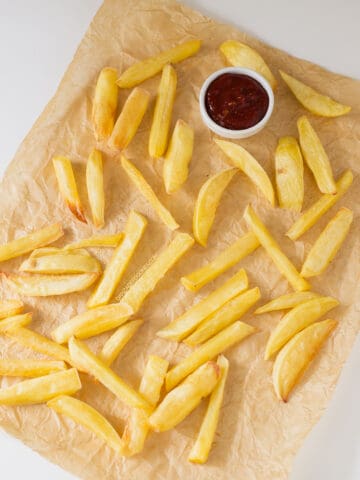 Patatas fritas saludables con ketchup | danzadefogones.com #vegan #vegano
