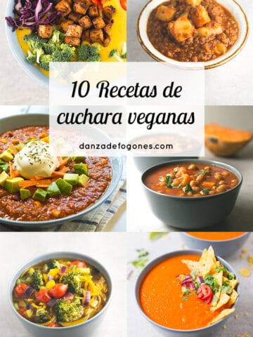 10 recetas de cuchara veganas - No hay nada mejor que una buena receta de cuchara para entrar en calor. En este recopilatorio encontraréis nuestras recetas de cuchara veganas preferidas.