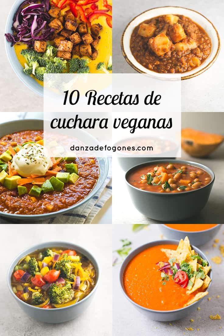 10 recetas de cuchara veganas - No hay nada mejor que una buena receta de cuchara para entrar en calor. En este recopilatorio encontraréis nuestras recetas de cuchara veganas preferidas.