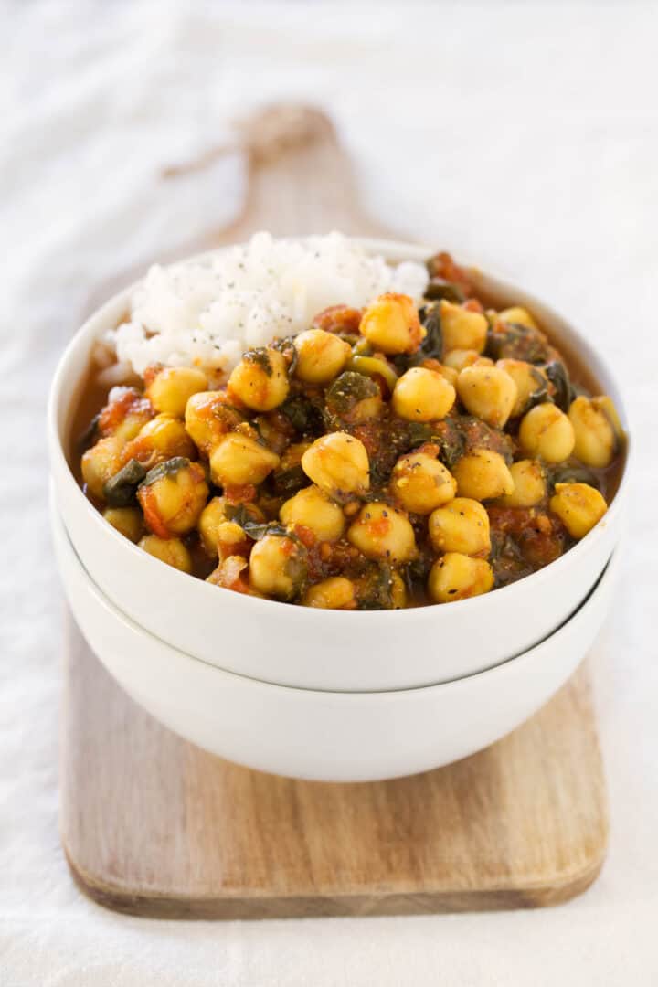Chole Palak (Espinacas con Garbanzos) Danza de Fogones