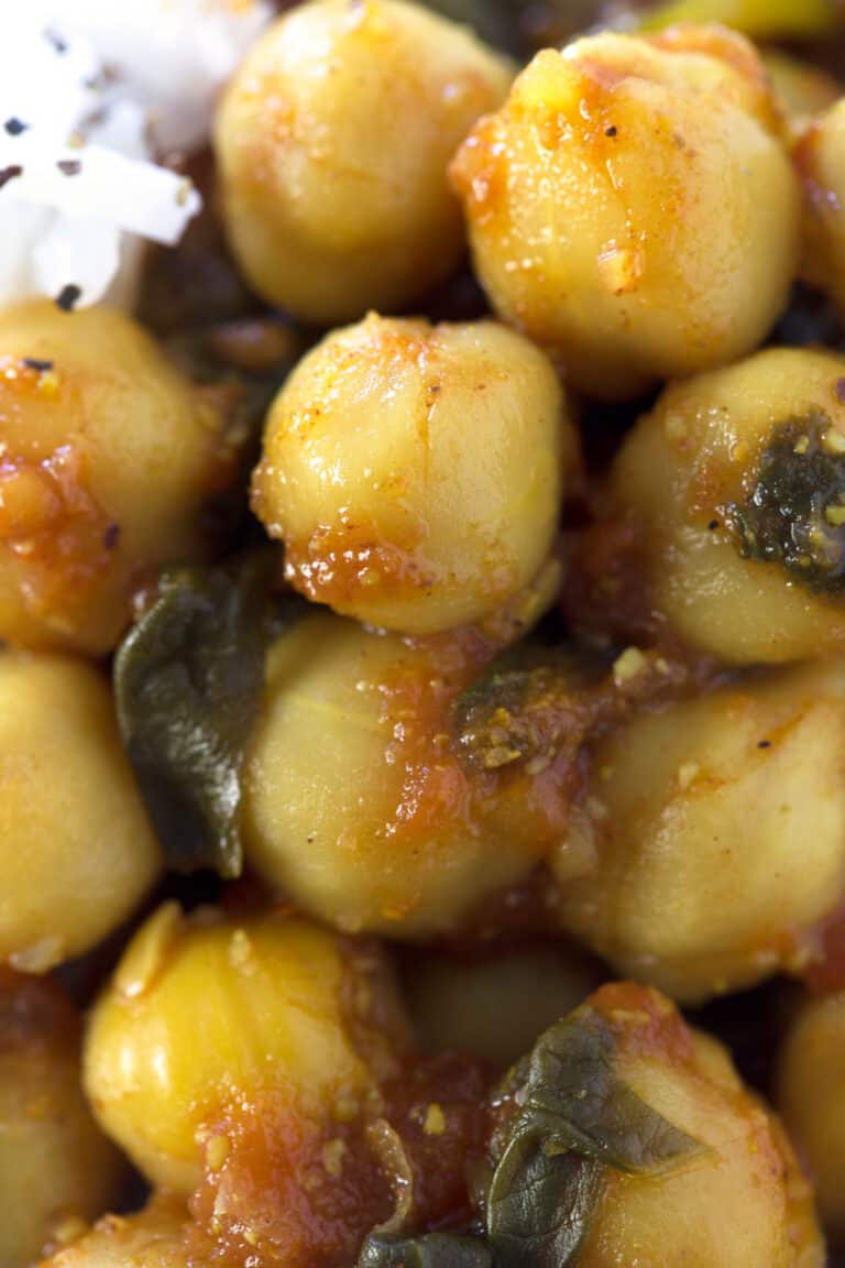 Chole Palak (Espinacas con Garbanzos) Danza de Fogones