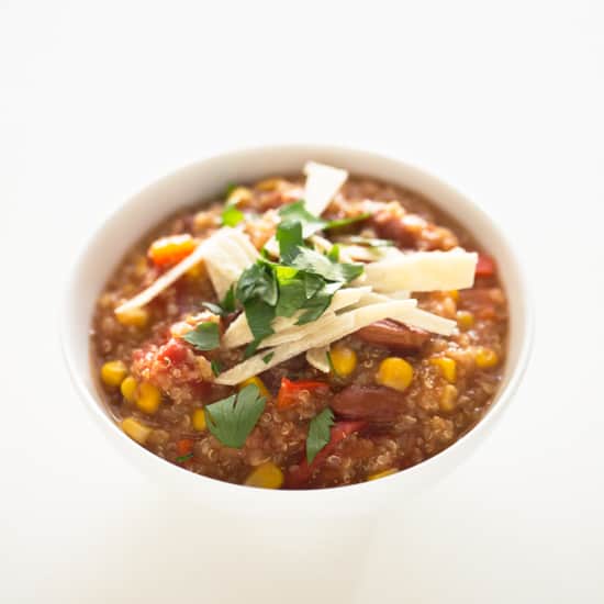 Chili de Quinoa Vegano en la Crockpot Danza de Fogones