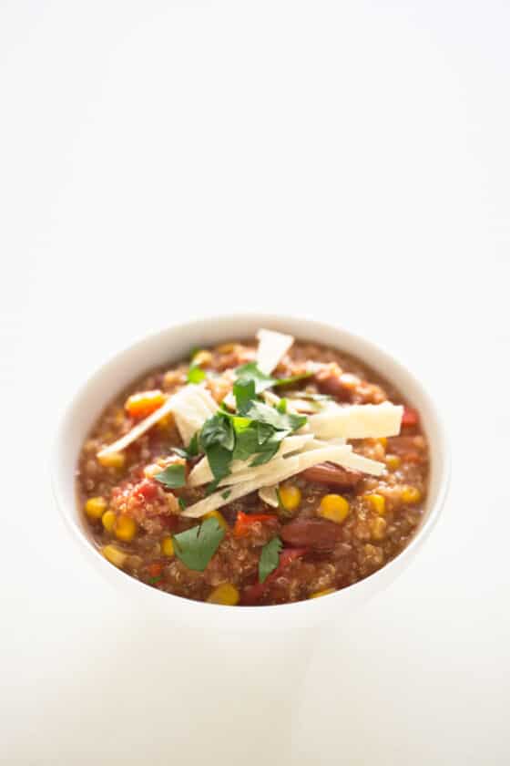 Chili de Quinoa Vegano en la Crockpot Danza de Fogones