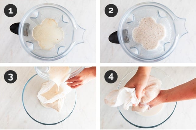 Fotos paso a paso de cómo hacer leche de avena