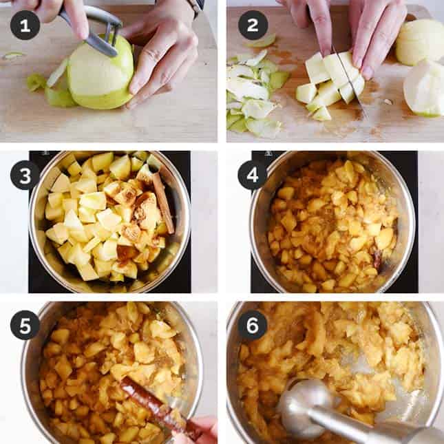 Fotos paso a paso de cómo hacer compota de manzana