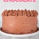 Foto de una tarta de chocolate con las palabras tarta de chocolate