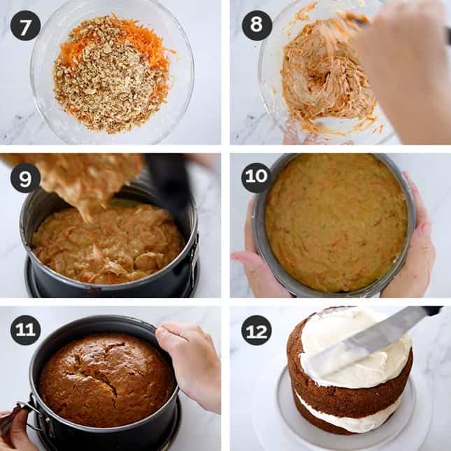 Fotos paso a paso de cómo hacer una tarta de zanahoria vegana