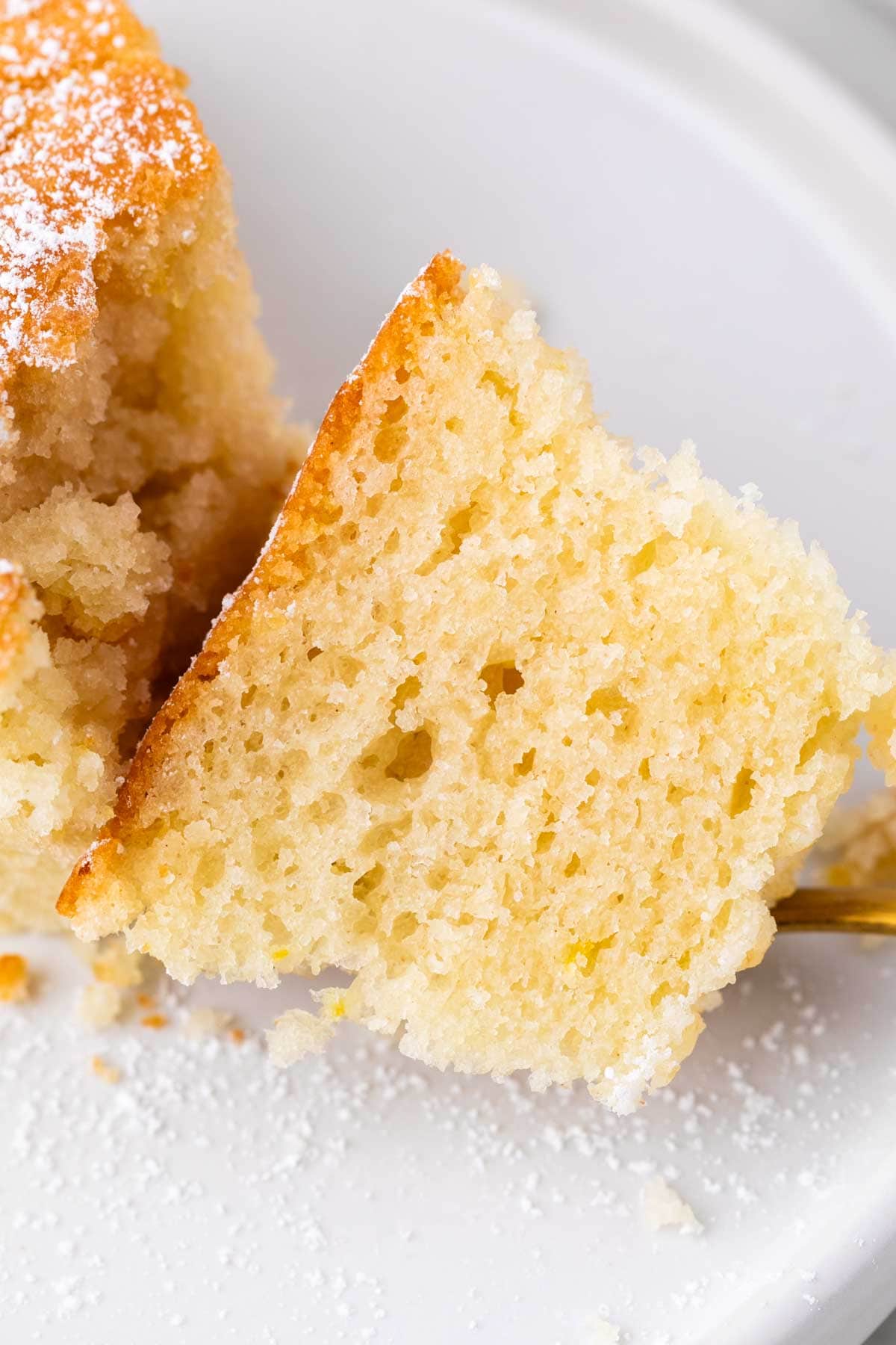 Bizcocho vegano por dentro.