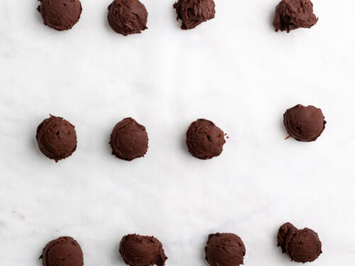 Ganache en porciones.