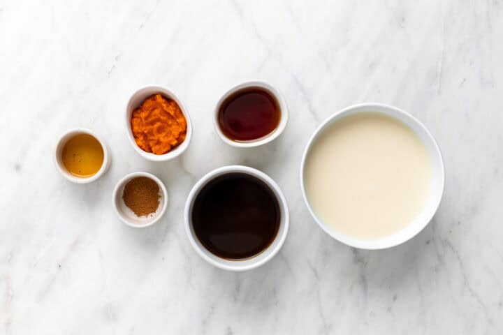 Ingredientes para hacer pumpkin spice latte